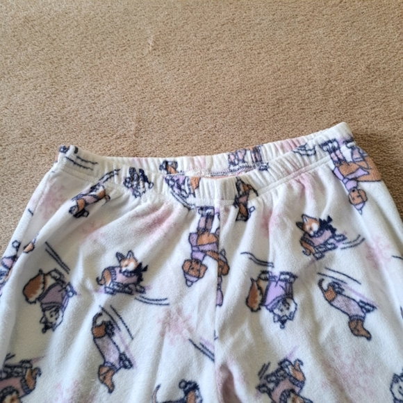 New! La Vie En Rose Pajama Set Fleece 2PC PJ's Women's Size Small Dogs Top Pants - Picture 7 of 10
